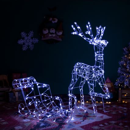 Aigostar - LED buitendecoratie LED/3,6W/31/230V 6500K 90/45cm IP44 rendier met arrenslee