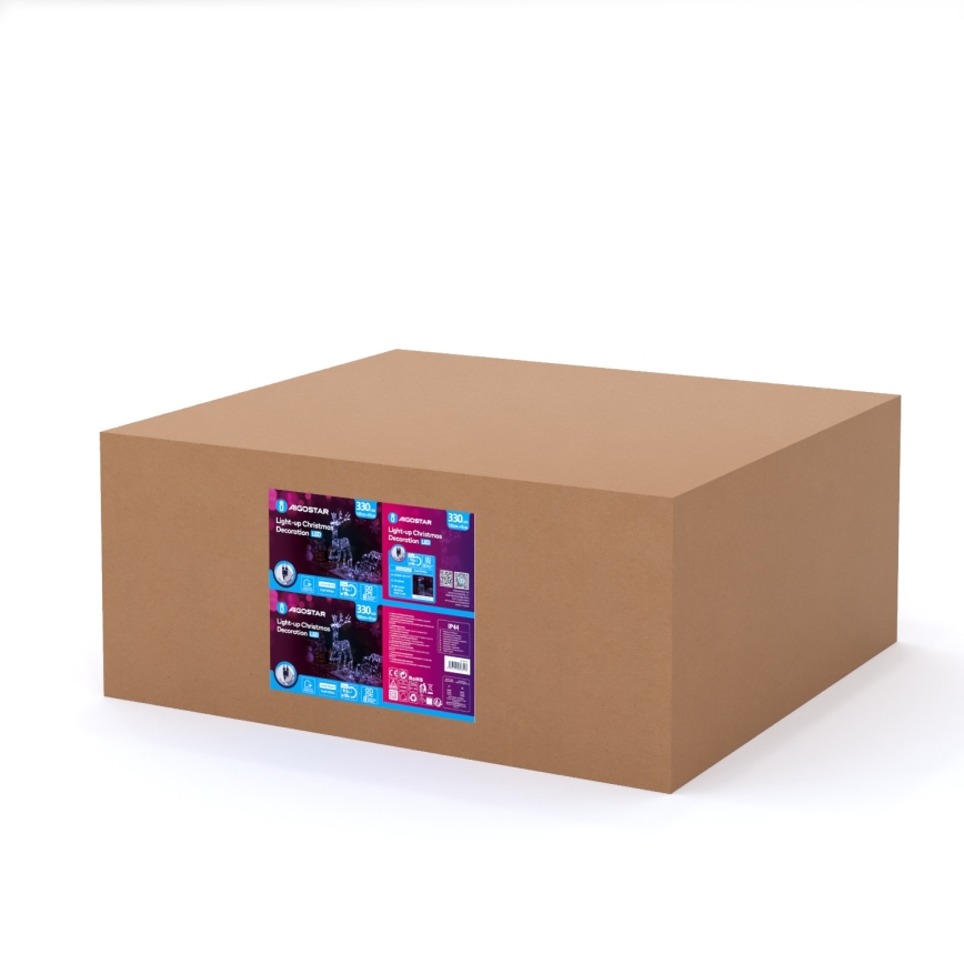 Aigostar - LED buitendecoratie LED/3,6W/31/230V 6500K 90/45cm IP44 rendier met arrenslee