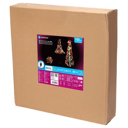 Aigostar - LED buitenkerstboom 150xLED 1,8m IP44 rood koelwit