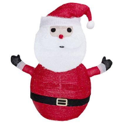 Aigostar - LED kerstdecoratie voor buiten 50xLED/3xAA 0,7m IP44 koel wit Santa Claus
