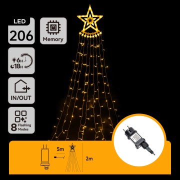Aigostar - LED Buitenkerstdecoratie LED/3,6W/230V 2m IP44 warm wit