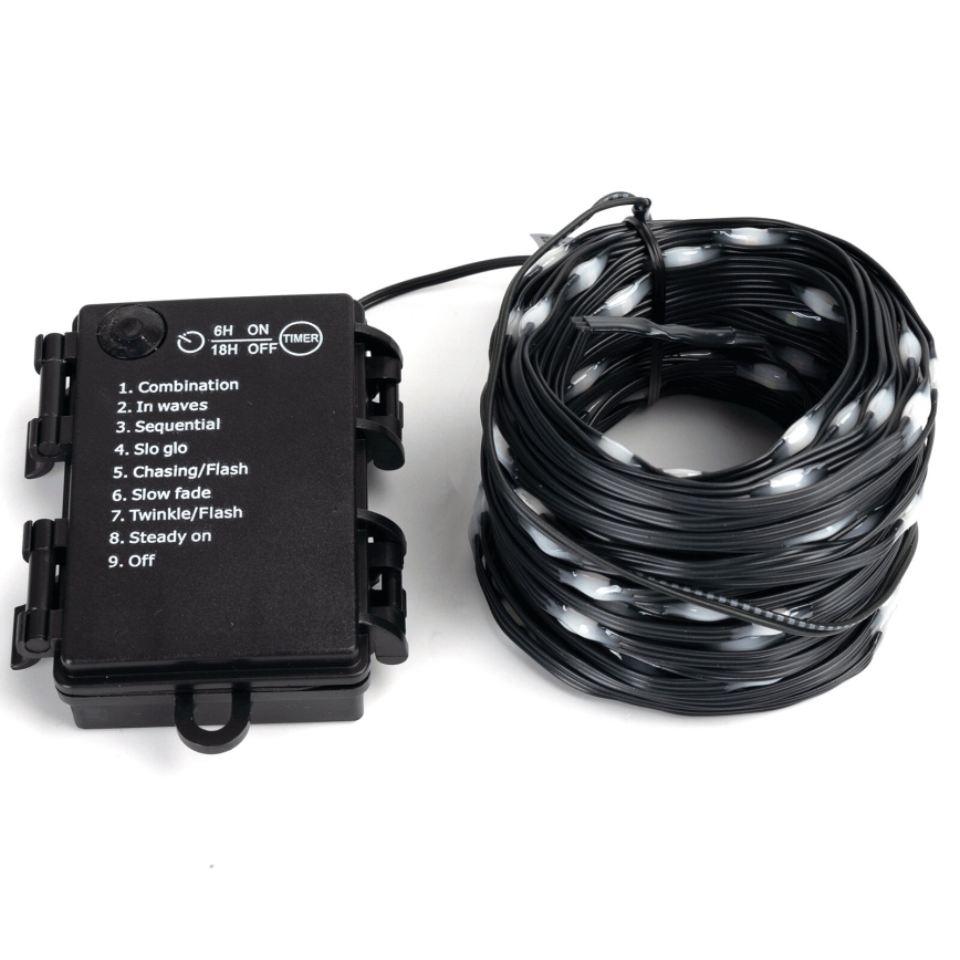 Aigostar - LED buitenlichtsnoer 50xLED/8 functies 3xAA 5,3m IP44 meerkleurig