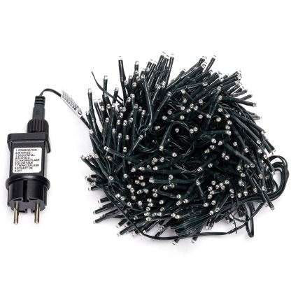 Aigostar - LED buitensnoer, 400 LED, 8 functies, 13 m, IP44, koel wit