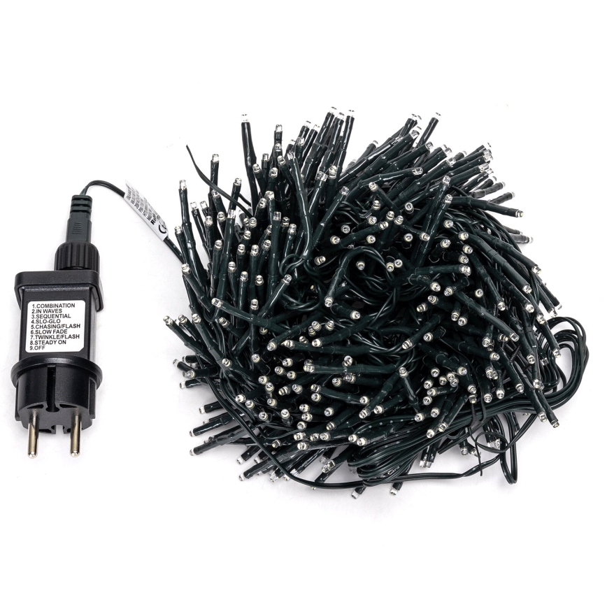 Aigostar - LED buitensnoer, 400 LED, 8 functies, 13 m, IP44, koel wit