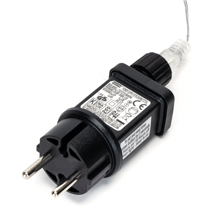 Aigostar - LED buitensnoer 50xLED/8 functies 8 m IP44 warm wit