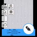 Aigostar - LED buitensnoer voor kerst 120xLED/8 functies 3,9x1,2m IP44 koud wit