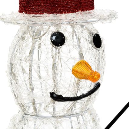 Aigostar - LED Décoration de Noël extérieure 180xLED/8 fonctions 0,9m IP44 blanc froid bonhomme de neige