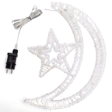 Aigostar - Décoration de Noël LED d'extérieur 540xLED/6W/230V 43 cm IP44 blanc chaud en forme de lune