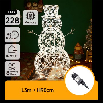 Aigostar - LED décoration de Noël extérieure LED/3,6W/31/230V 2700K 90 cm IP44 bonhomme de neige
