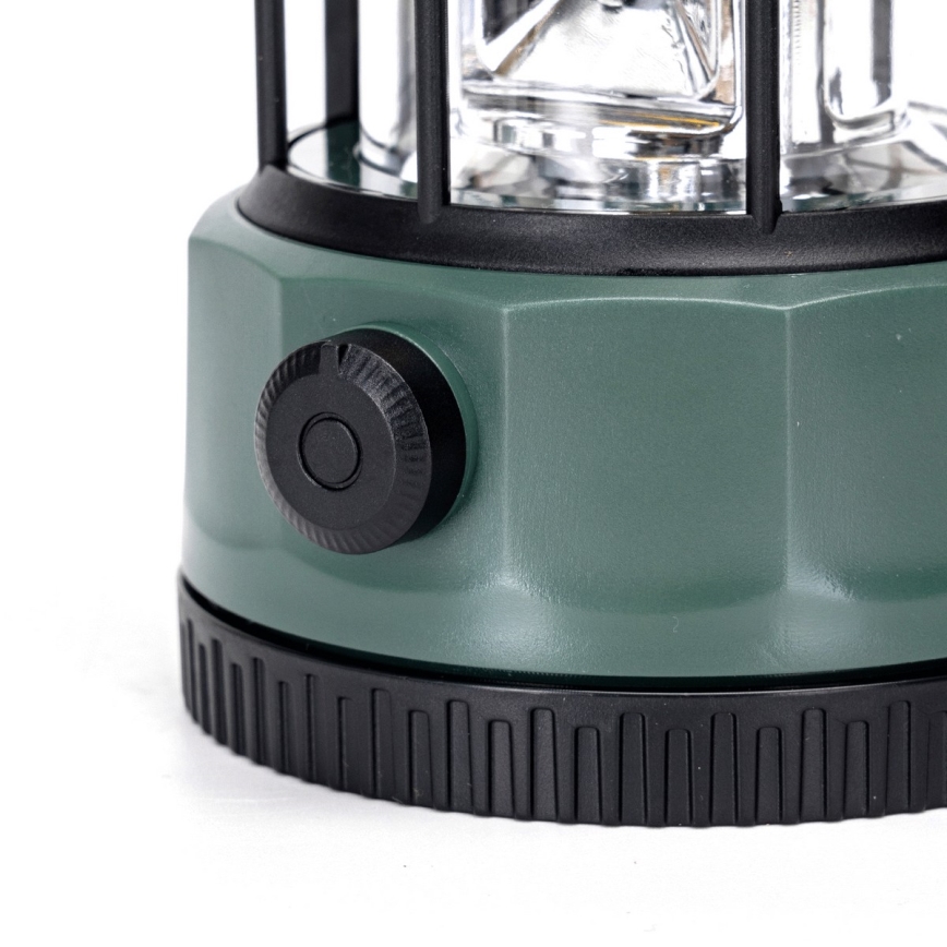 Aigostar - LED Dimbaar kamperen flashlight LED/3xAA groen 17,5 cm