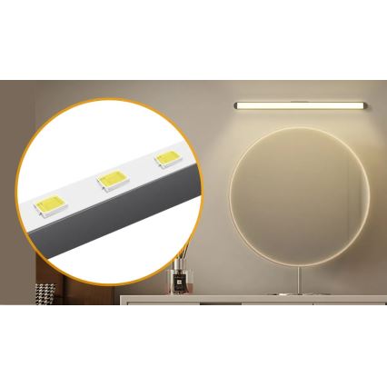 Aigostar - LED Dimbaar oplaadbaar spiegel verlichting LED/2,9W/5V 2000 mAh