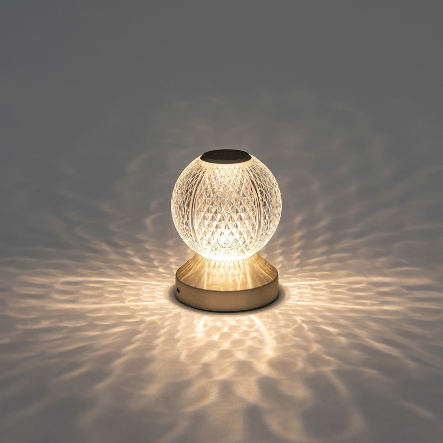 Aigostar - LED Dimbare oplaadbare tafellamp LED/1W/5V 2700/4000/6500K 1800mAh 13,5 cm