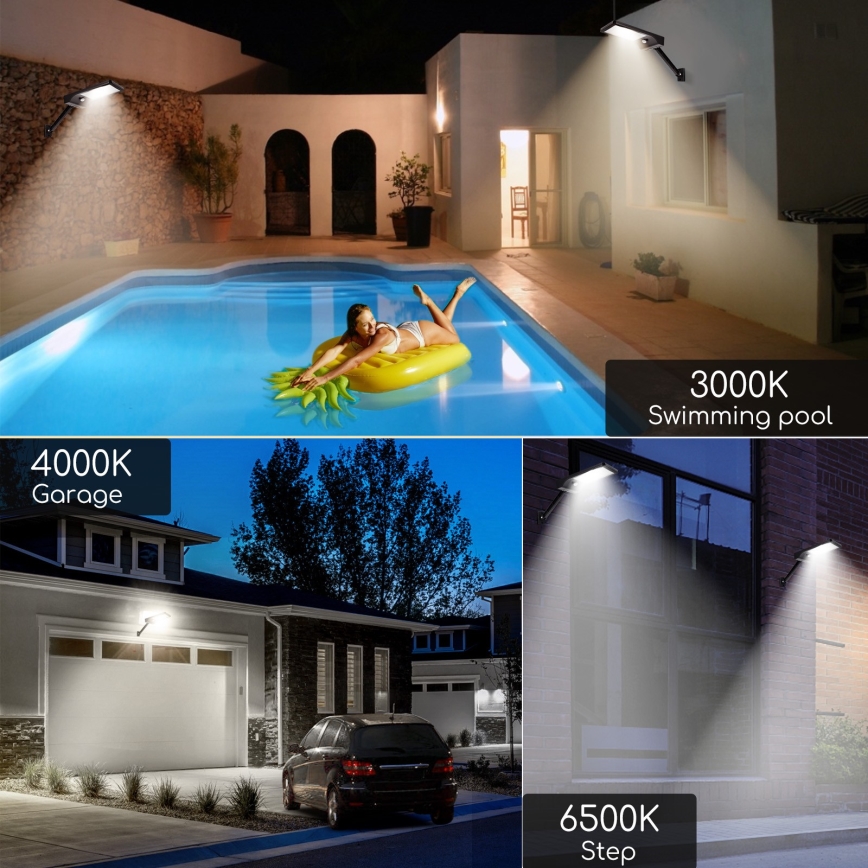 Aigostar - LED Dimbaar zonne- lamp met sensor LED/2,3W/5,5V IP65 1800 mAh + afstandsbediening