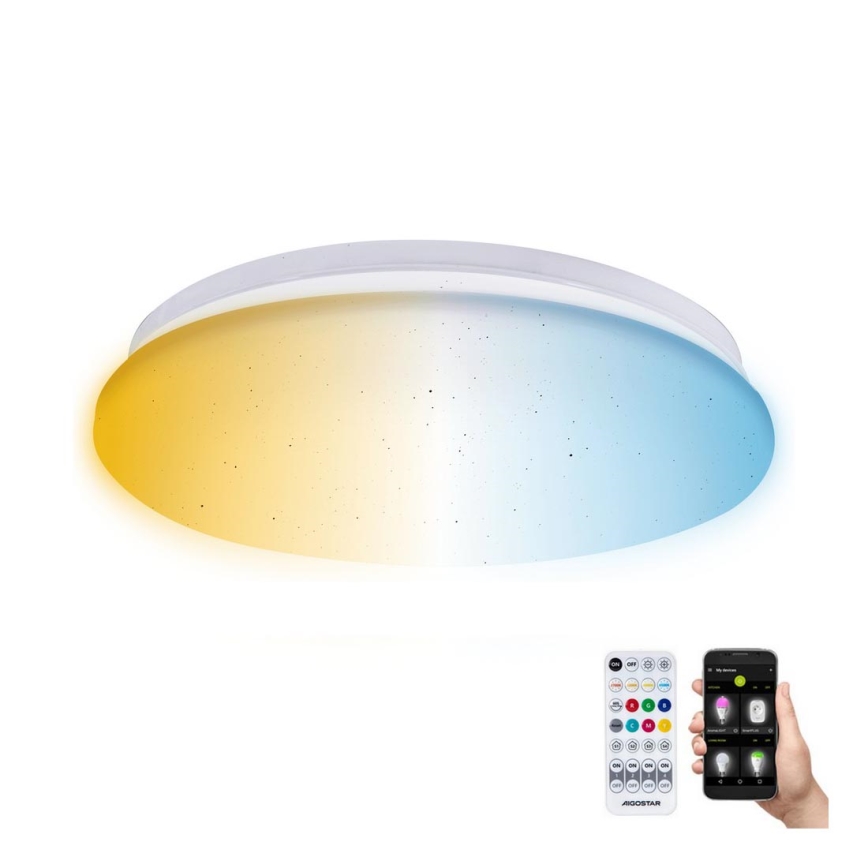 Aigostar - LED Dimbare badkamer plafondverlichting MESH Smart LED/12W/230V 3000-6500K IP44 + afstandsbediening