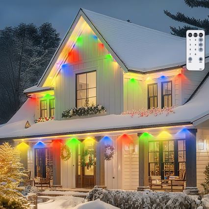 Aigostar - LED dimbaar kerstsnoer voor buiten 50xLED/8 functies 20m IP44 meerkleurig + afstandsbediening
