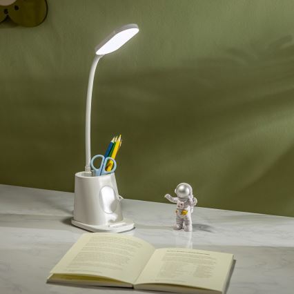 Aigostar - LED Dimbare oplaadbare tafellamp LED/2,8W/5V 1800mAh 3000/5000K wit