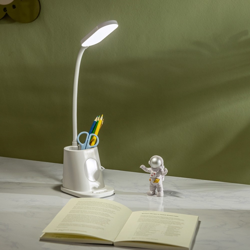 Aigostar - LED Dimbare oplaadbare tafellamp LED/2,8W/5V 1800mAh 3000/5000K wit