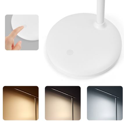 Aigostar - LED Dimbare oplaadbare touch tafellamp LED/3W/5V 2700/4000/6500K 1800 mAh