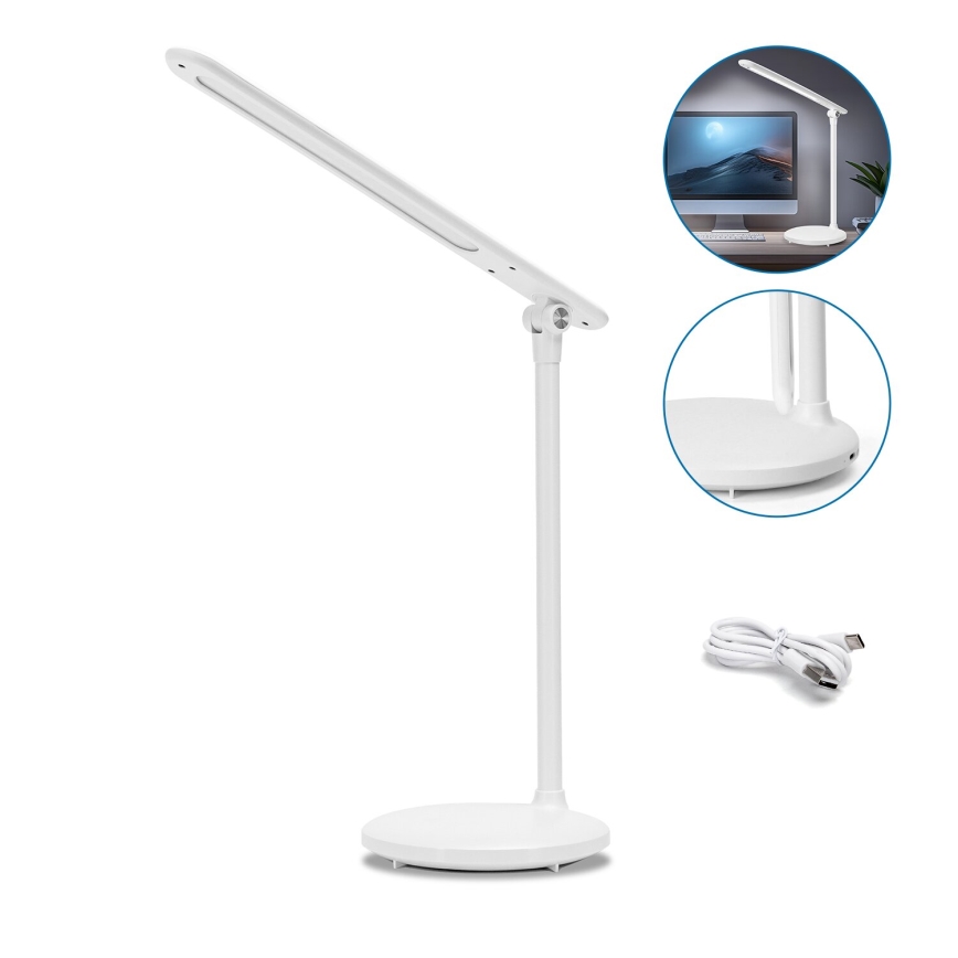 Aigostar - LED Dimbare oplaadbare touch tafellamp LED/3W/5V 2700/4000/6500K 1800 mAh