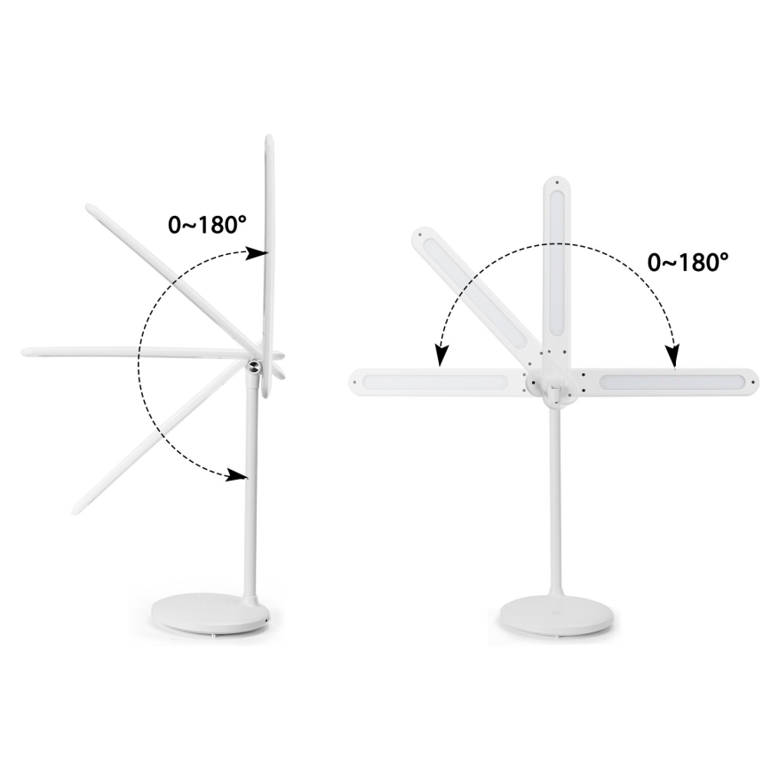 Aigostar - LED Dimbare oplaadbare touch tafellamp LED/3W/5V 1200mAh 3000/4000/6500K