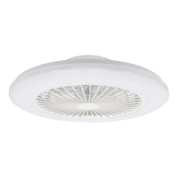 Aigostar - LED Dimbare plafondlamp met ventilator MESH LED/40W/230V 2700-6500K wit + afstandsbediening