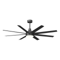 Aigostar - LED dimbare plafondventilator LED/24W/230V 2700-6500K 165cm zwart + afstandsbediening