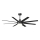 Aigostar - LED dimbare plafondventilator LED/24W/230V 2700-6500K 165cm zwart + afstandsbediening