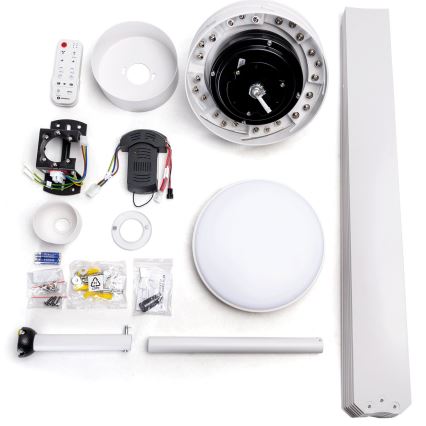 Aigostar - LED dimbare plafondventilator LED/24W/230V 2700-6500K diameter 165 cm + afstandsbediening wit