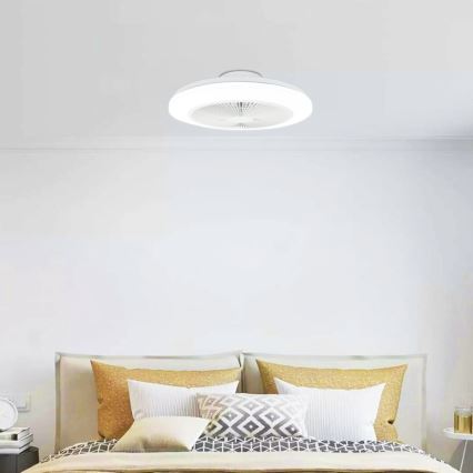 Aigostar - LED dimbare plafondventilator LED/40W/230V 2700-6500K diameter 48 cm + afstandsbediening wit