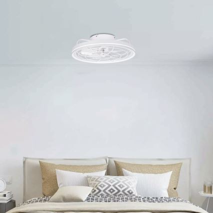Aigostar - LED dimbare plafondventilator LED/40W/230V 2700-6500K diameter 48 cm + afstandsbediening wit