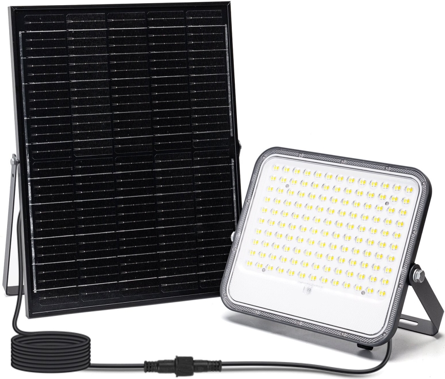 Aigostar - LED Dimbare zonne-schijnwerper LED/200W/3,4V 3000/4000/6500K IP66 + afstandsbediening