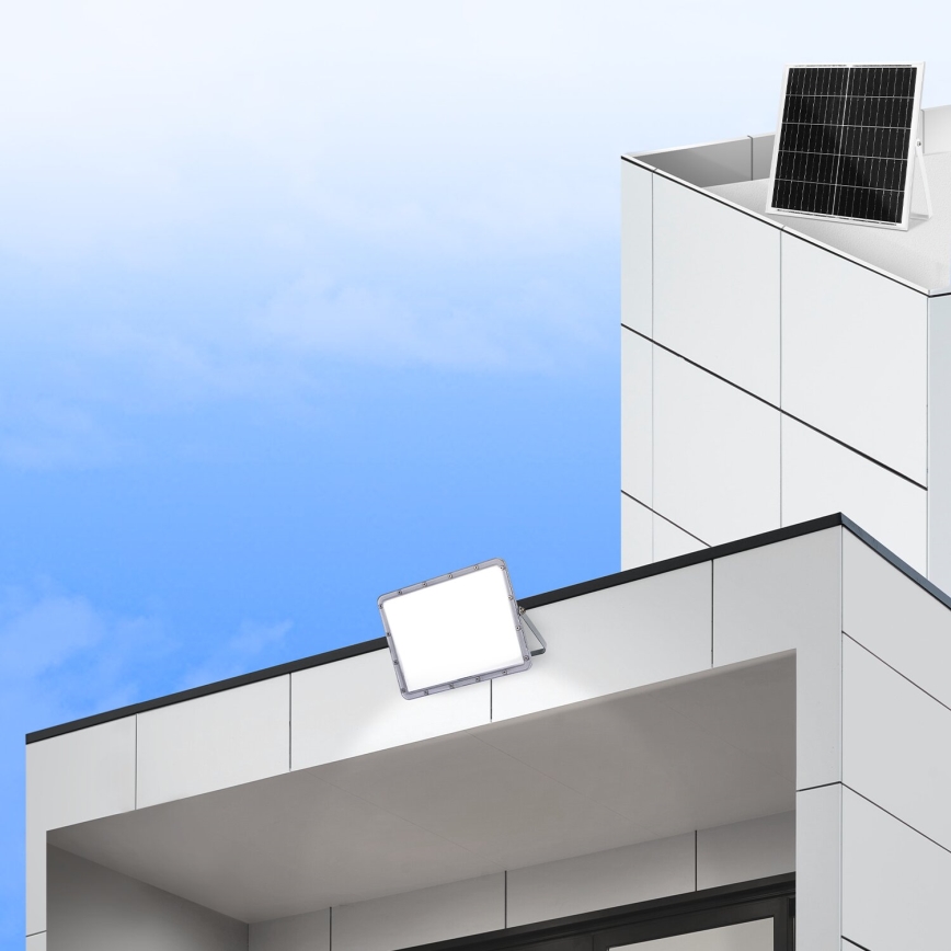 Aigostar - LED Dimbare zonne-schijnwerper LED/200W/3,4V IP65 + afstandsbediening