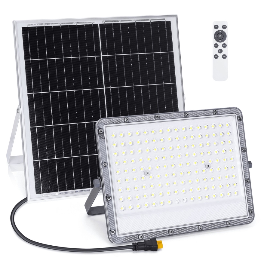 Aigostar - LED Dimbare zonne-schijnwerper LED/200W/3,4V IP65 + afstandsbediening