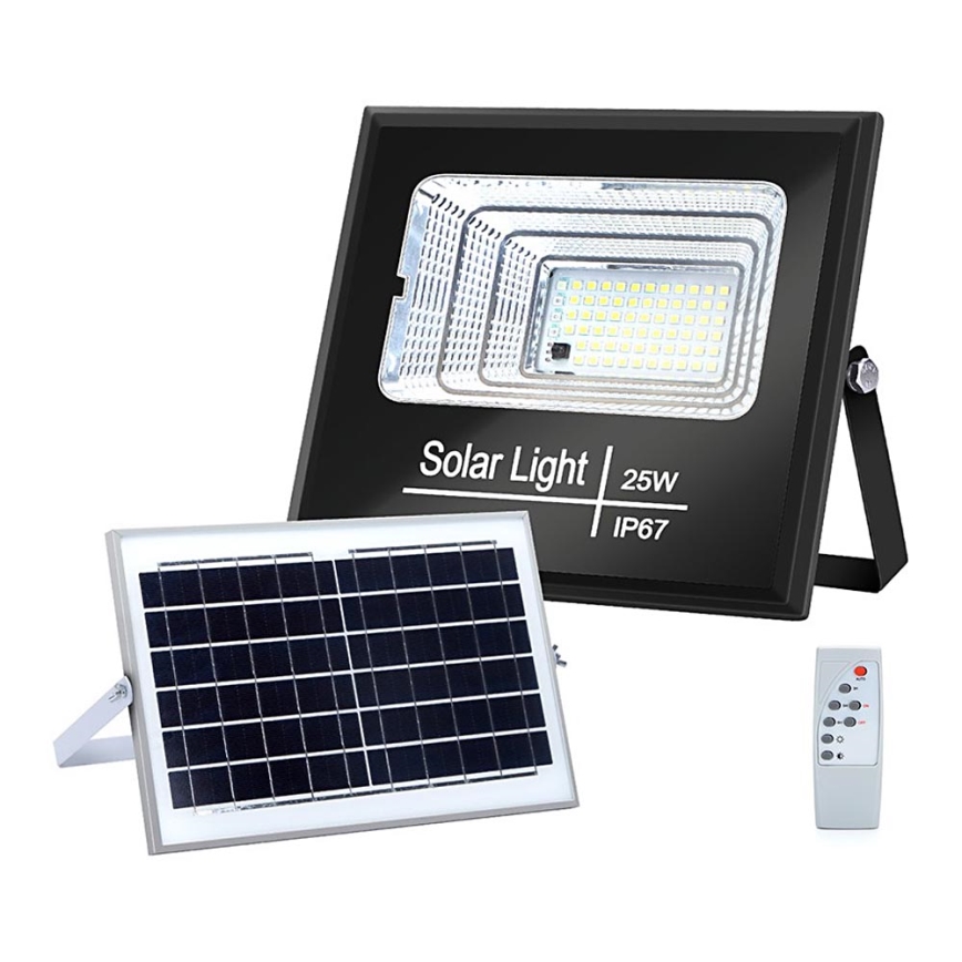 Aigostar - LED Dimbare zonne-schijnwerper LED/25W/3,2V IP67 5000 mAh + afstandsbediening