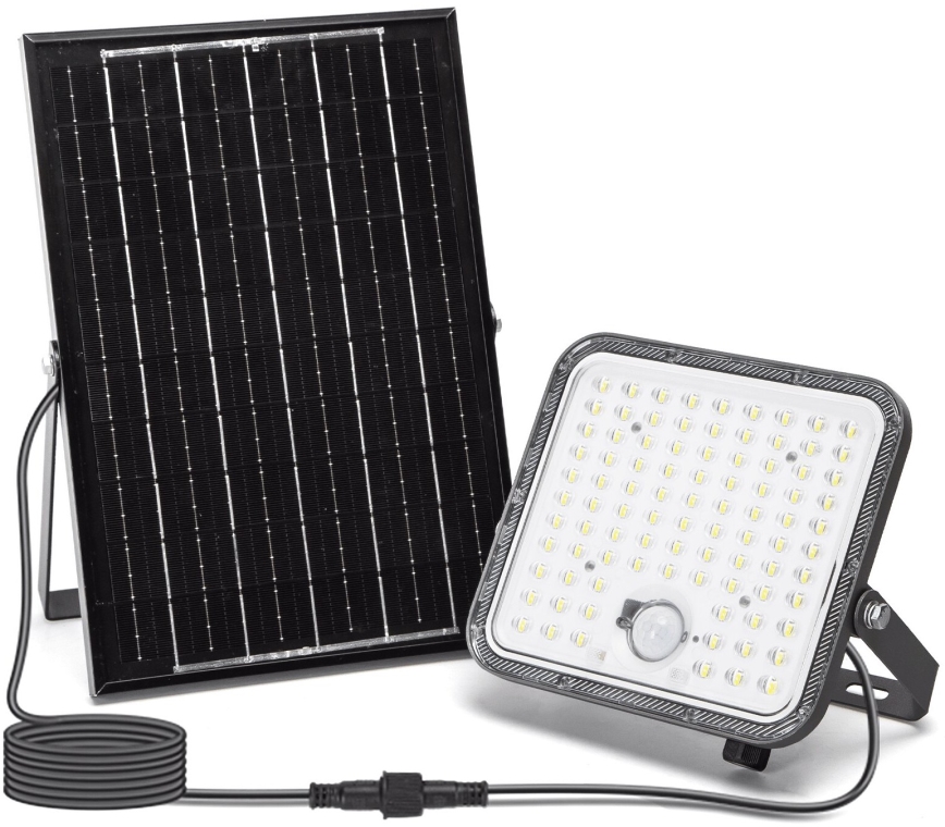 Aigostar - LED Dimbare zonne-schijnwerper met sensor LED/120W/3,4V 6500K IP66 + afstandsbediening
