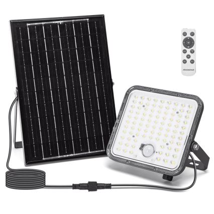 Aigostar - LED Dimbare zonne-schijnwerper met sensor LED/120W/3,4V 6500K IP66 + afstandsbediening
