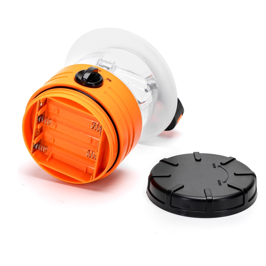 Aigostar - LED Draagbaar kamperen lamp LED/4xAA oranje