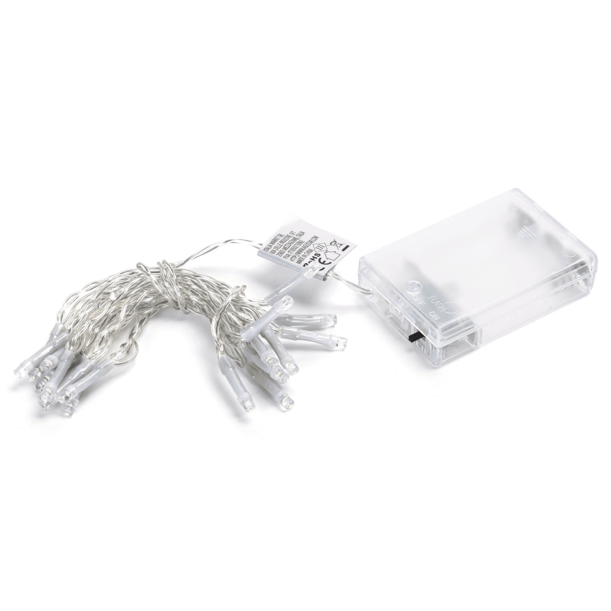 Aigostar - LED guirlande de Noël 20xLED/3xAA 2,3 m blanc froid