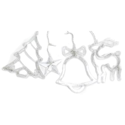 Aigostar - Guirlande lumineuse LED d'extérieur de Noël 120 LED/8 fonctions 3x0,6 m IP44 blanc froid + télécommande