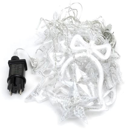 Aigostar - Guirlande lumineuse LED d'extérieur de Noël 120 LED/8 fonctions 3x0,6 m IP44 blanc froid + télécommande