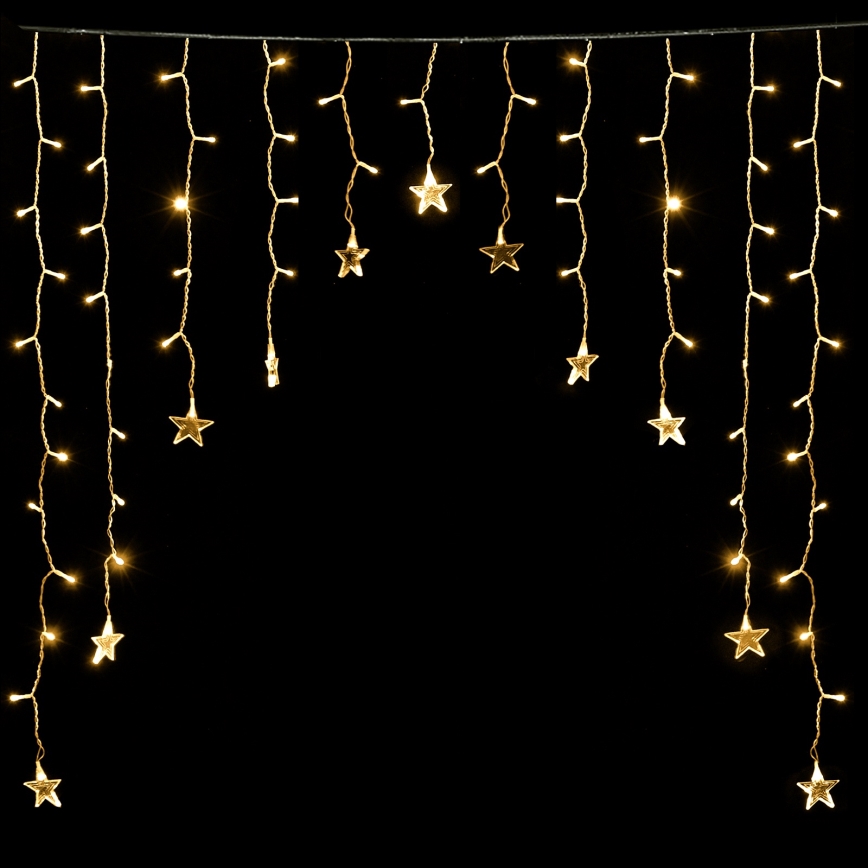 Aigostar - Guirlande de Noël LED extérieure 168xLED/8 fonctions 3x1,5m IP44 blanc chaud étoiles