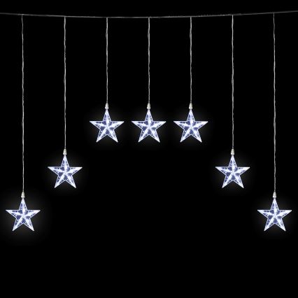Aigostar - Guirlande de Noël LED extérieure 70xLED 1,2x1m IP44 blanc froid, motif étoiles