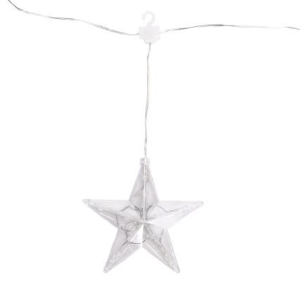 Aigostar - Guirlande de Noël LED extérieure 70xLED 1,2x1m IP44 blanc froid, motif étoiles