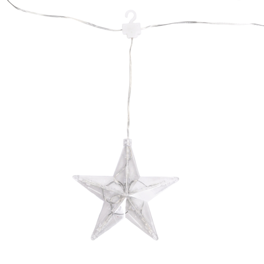 Aigostar - Guirlande de Noël LED extérieure 70xLED 1,2x1m IP44 blanc froid, motif étoiles