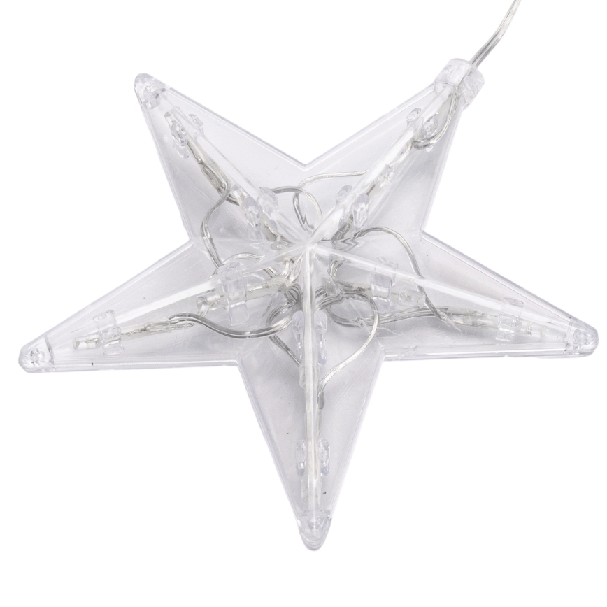 Aigostar - Guirlande de Noël LED extérieure 70xLED 1,2x1m IP44 blanc froid, motif étoiles