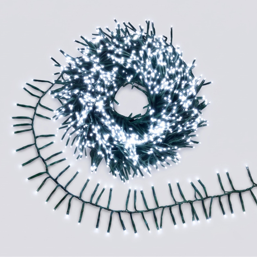 Aigostar - LED guirlande de Noël extérieure 200xLED/8 fonctions 8m IP44 blanc froid