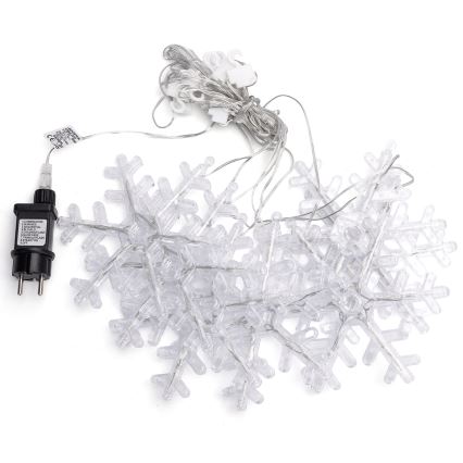 Aigostar - Guirlande de Noël LED pour l'extérieur 84 LED 1,2 x 1 m IP44 blanc chaud, à motifs flocons