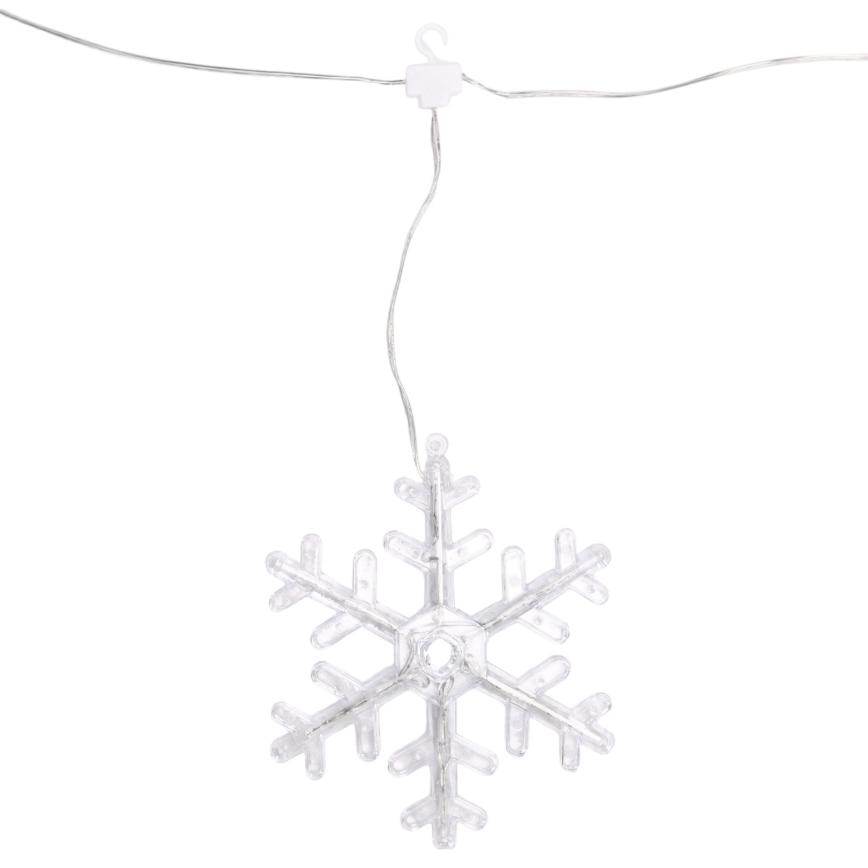 Aigostar - Guirlande de Noël LED pour l'extérieur 84 LED 1,2 x 1 m IP44 blanc chaud, à motifs flocons