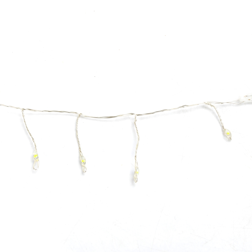 Aigostar - Guirlande de Noël LED d'extérieur 300 LED / 8 fonctions, 3xAA, 9,3 m, IP44, blanc froid