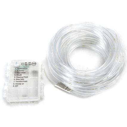 Aigostar - Guirlande lumineuse LED d'extérieur 100xLED/8 fonctions 3xAA 10,3m IP44 multicolore